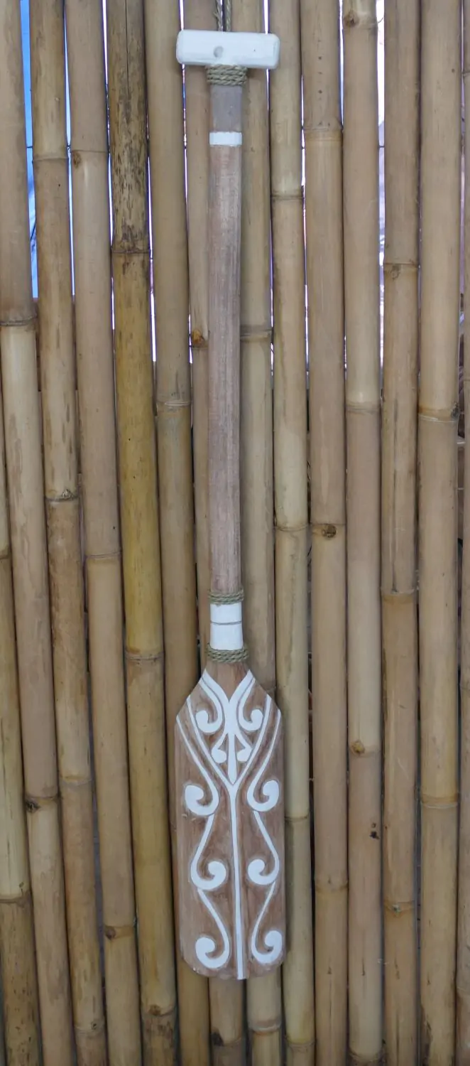  Product image 3 of the product “Decorative wooden Paddle with carving, 124cm Length. ”